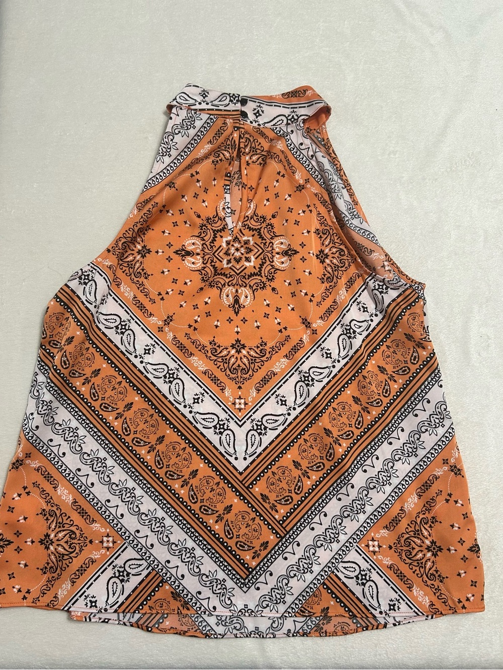 Boho Rachel Zoe paisley bandana print top - Picture 2 of 7